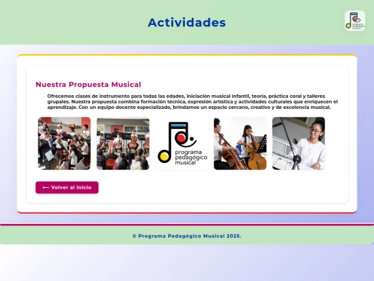 Programa Pedagogico Musical/servicios screenshot