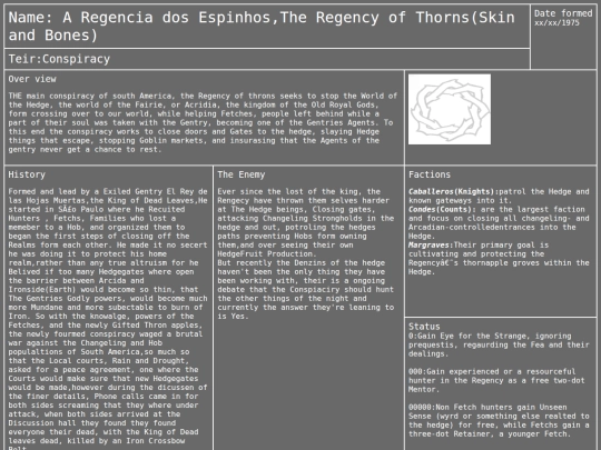 Hunter_groups/TheRegencyofThorns screenshot