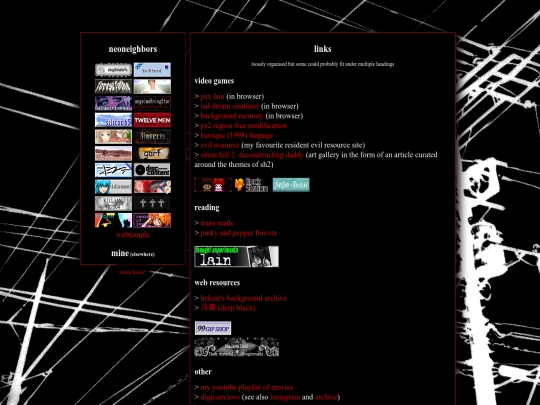links screenshot