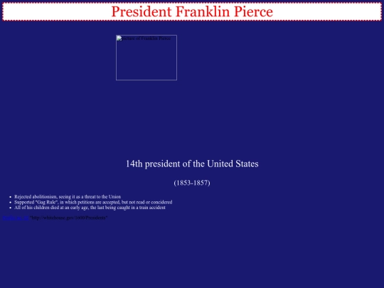 presidentprofileminiproject screenshot