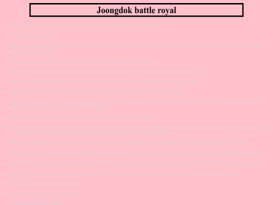 mains_sub/writing/Joongdok_battle_royal screenshot