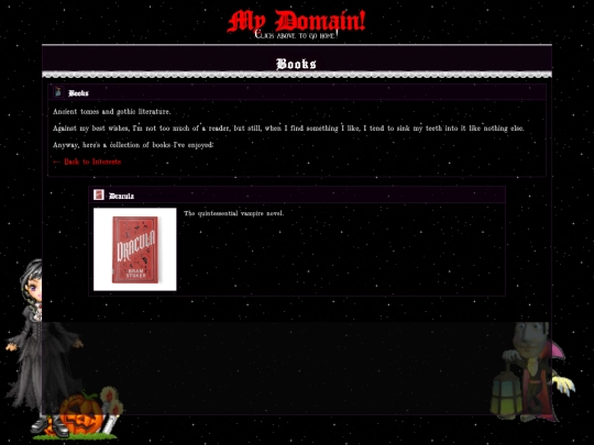 interests/books screenshot