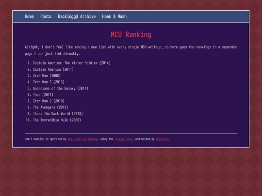 MCU_Ranking screenshot