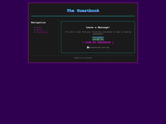 guestbook screenshot