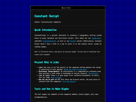 Section/constantScript/Introduction screenshot