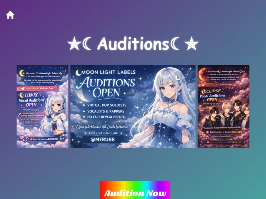 Auditions screenshot
