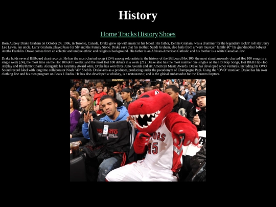 history screenshot