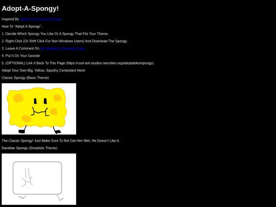 adoptables/spongy screenshot