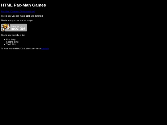 pacmangames/htmlgames screenshot