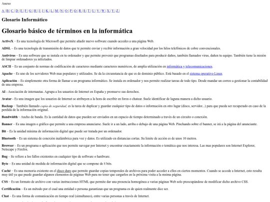 glosario screenshot