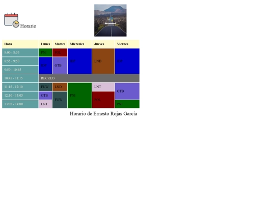 horario screenshot
