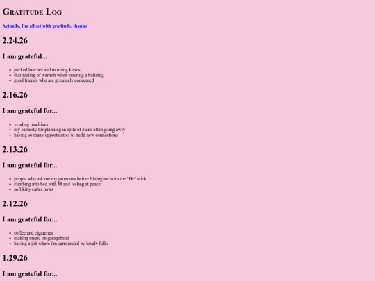 gratitude screenshot