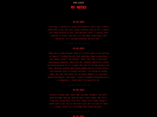 notes screenshot