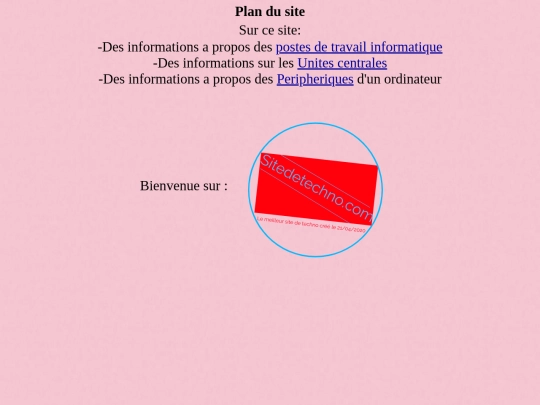 Plan du site screenshot
