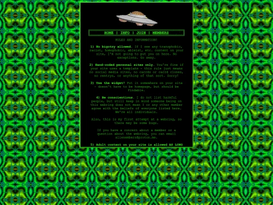 alienring/pages/info screenshot