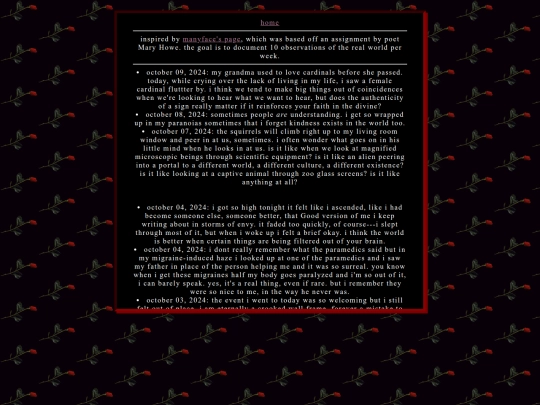 observations screenshot