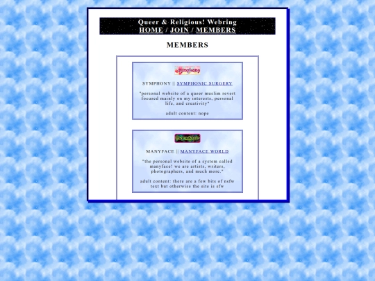 queereligious/pages/members screenshot