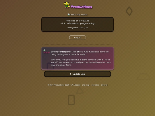 games/befunge screenshot