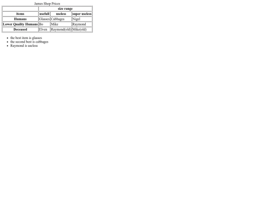 Table screenshot