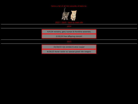redirects/concerts screenshot