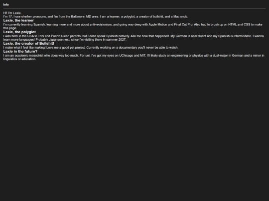 pages/info screenshot