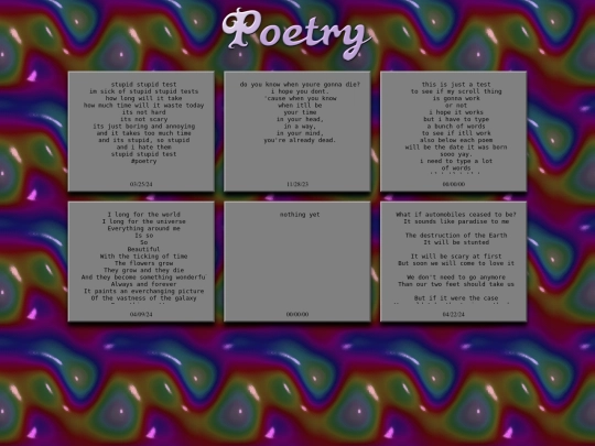 poetry screenshot