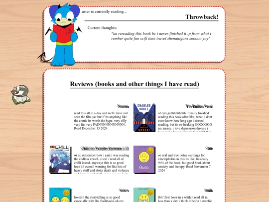 readings screenshot