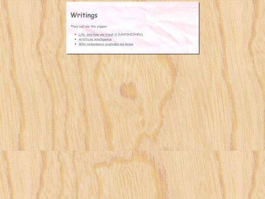 writings screenshot