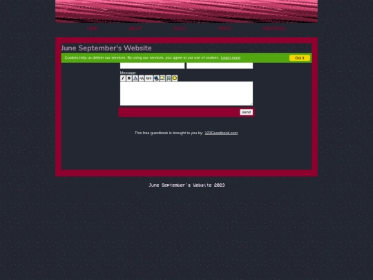 guestbook screenshot