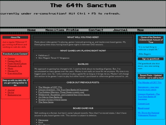 Contentpages/Gaming screenshot