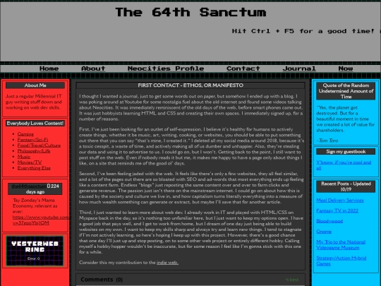 Posts/First Contact screenshot