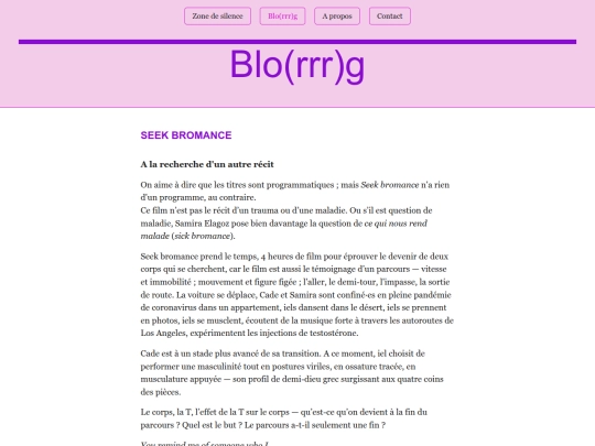 blog/Seek Bromance screenshot