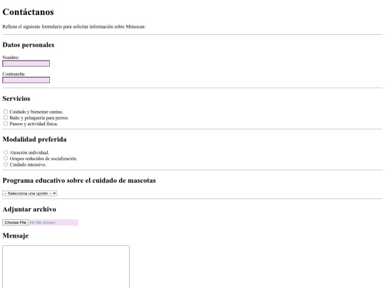 contacto screenshot