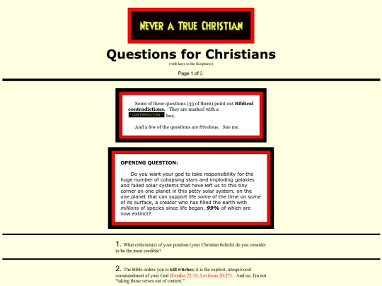 questions screenshot