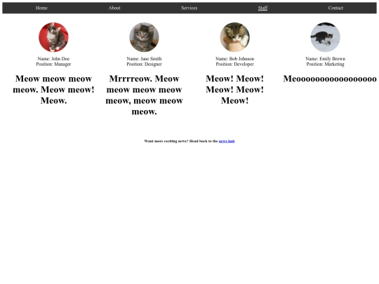 staffpage screenshot