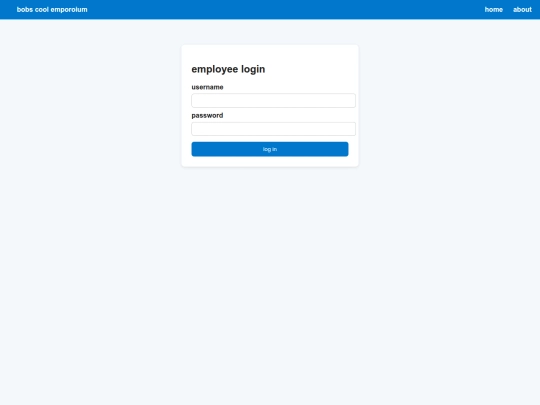 login screenshot