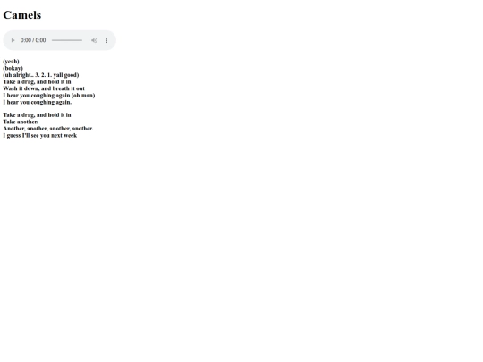 songs/CHOUENK/camels screenshot