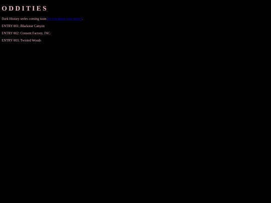 oddities screenshot
