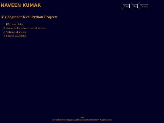 Projects/python screenshot