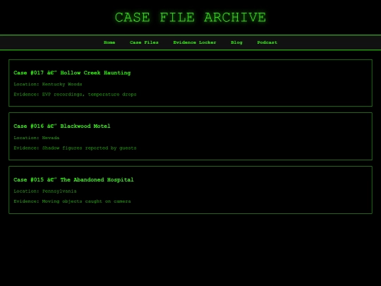 cases screenshot