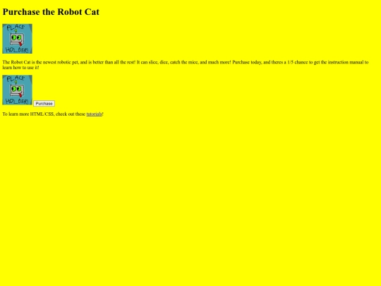Robotcatpurchasepage screenshot