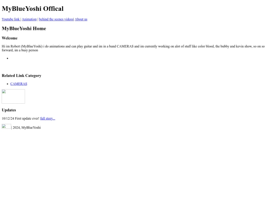 public_html/MyBlueYoshi Home Page screenshot
