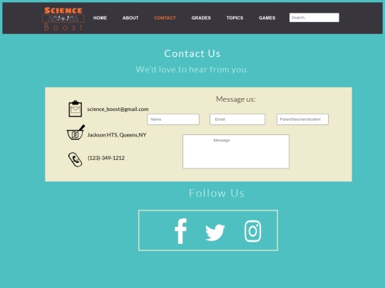 newsci/contact screenshot