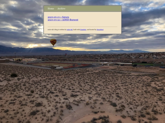 blog/archive screenshot