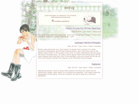 minilog screenshot