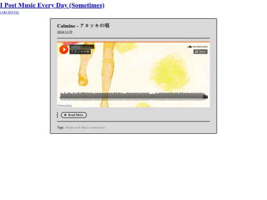 ipostmusic/2024-11-29-calmine-アカツキの唄 screenshot