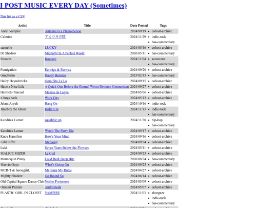 ipostmusic/archives screenshot
