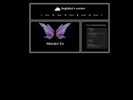projects screenshot