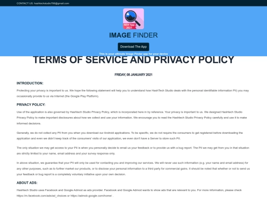 4K_Camera_privacy_policy screenshot