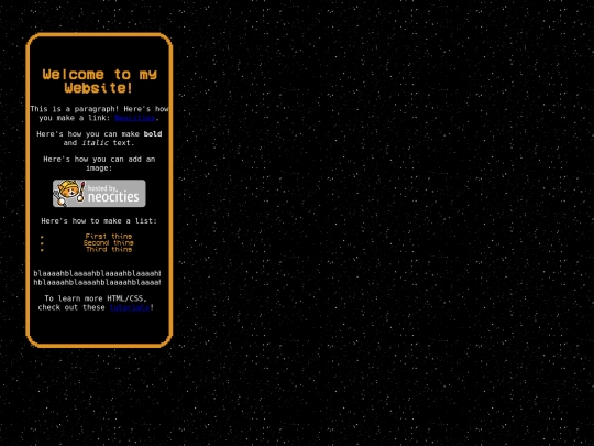 testingpage screenshot